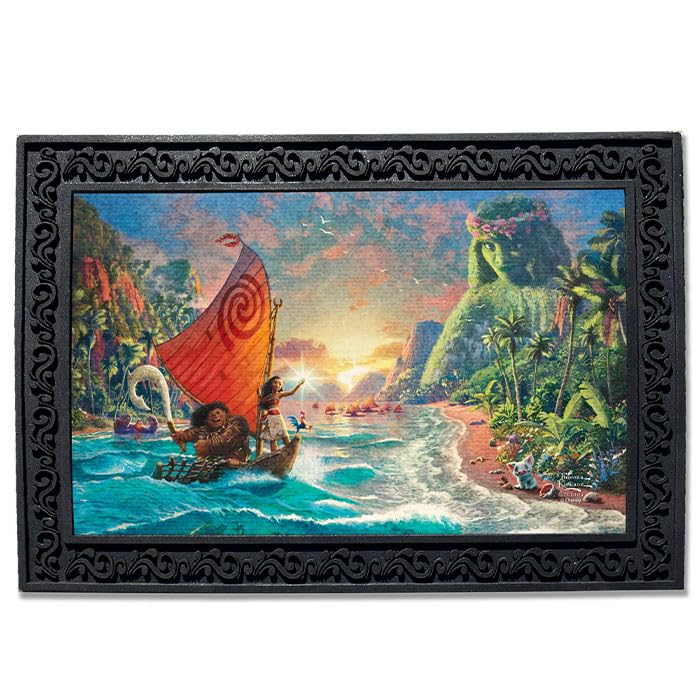 Moana　ケラスターゼ Amazon.com: Flagology.com, Thomas Kinkade Disney Moana Doormat